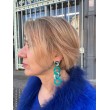 Clips BEDIA maillon turquoise - Francine BRAMLI Paris Bijoux