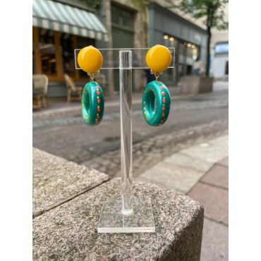 ENNIE Jaune & turquoise - Francine BRAMLI Paris Bijoux