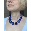 Collier DAMON perles bleues - FRANCINE BRAMLI Paris