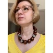 Collier KOFFI perles de bois & Résine - FRANCINE BRAMLI Paris