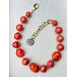 Collier DEMBA perles Corail & gorgone - FRANCINE BRAMLI Paris