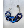 TYRON Maillons bleus & noirs - FRANCINE BRAMLI Paris Bracelet