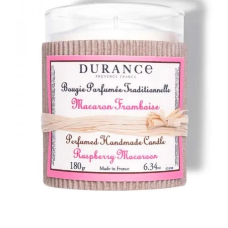 Bougie MACARON FRAMBOISE - DURANCE 180gr