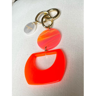 Porte-clés KAPPA orange fluo - Francine BRAMLI Paris Bijoux